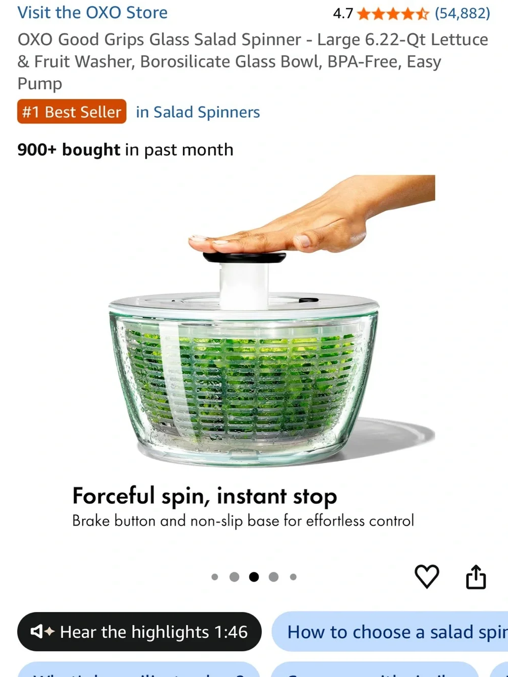 Oxo glass bowl